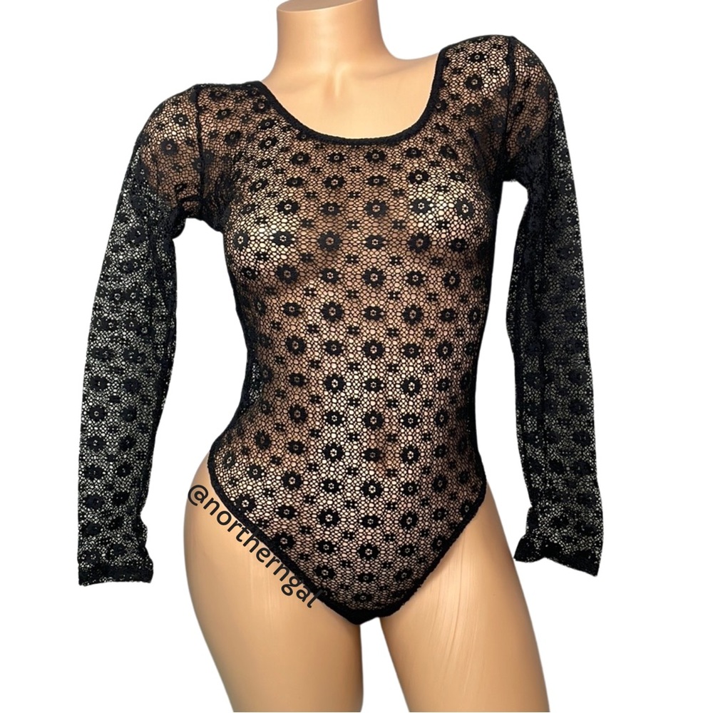 Victoria’s Secret Long Sleeved Lace Bodysuit